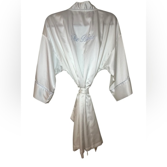 Worn Once Bridal Robe Nordstrom In Bloom By Jonquil Medium White Blue - Picture 2 of 5